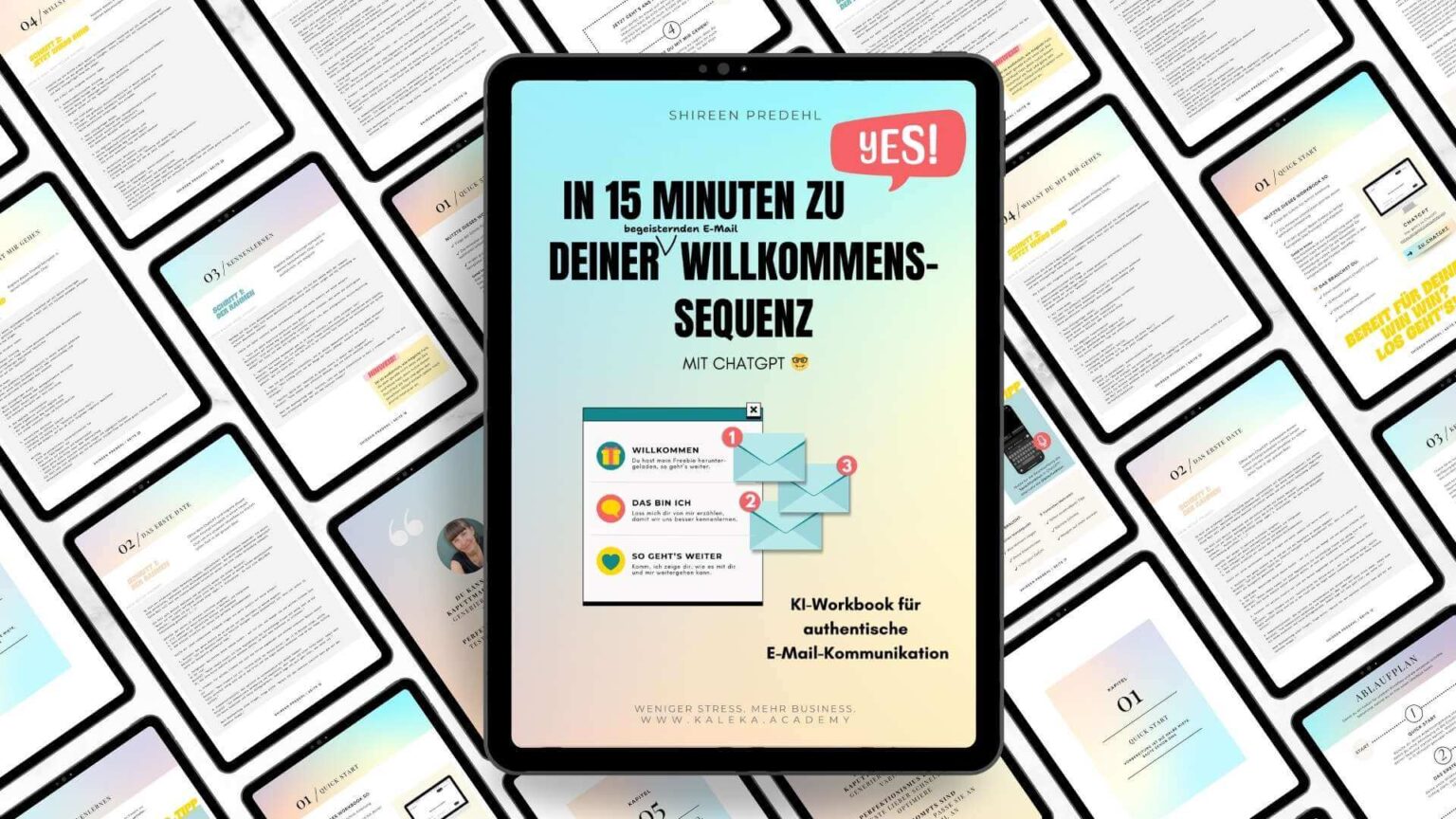 Das Workbook Willkommens-Sequenz mit ChatGPT auf einem Smartphone