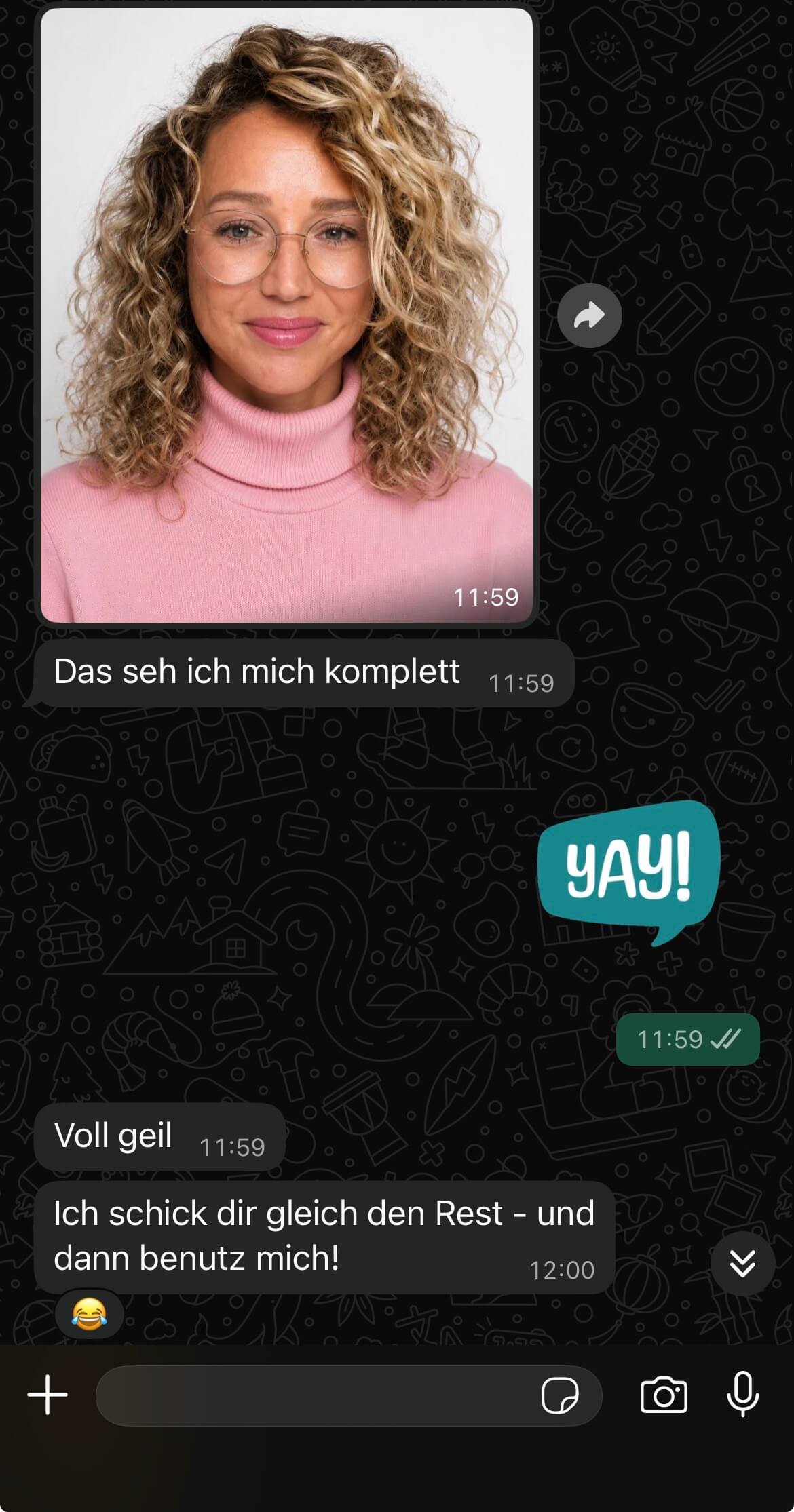 WhatsApp-Nachricht von Henriette
